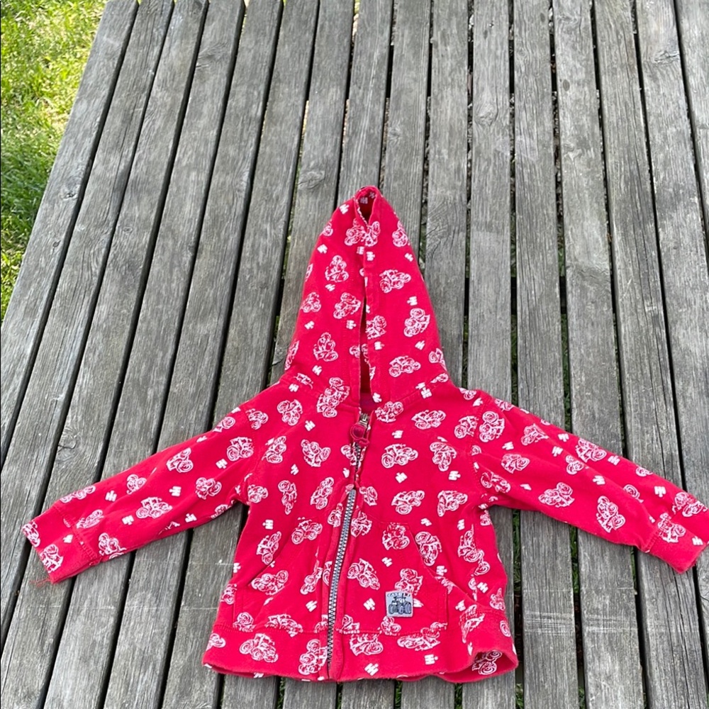 Red and White CASE Tractor Hoodie Sweatshirt